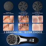 Side profile of the ergonomic electric callus remover showing the power button and grip.