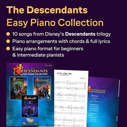 The Descendants Easy Piano Collection Disney Songbook | Music from the Trilogy | 10 Songs Including Rotten to the Core, Queen of Mean and More | Hal Leonard Sheet Music - Image 4