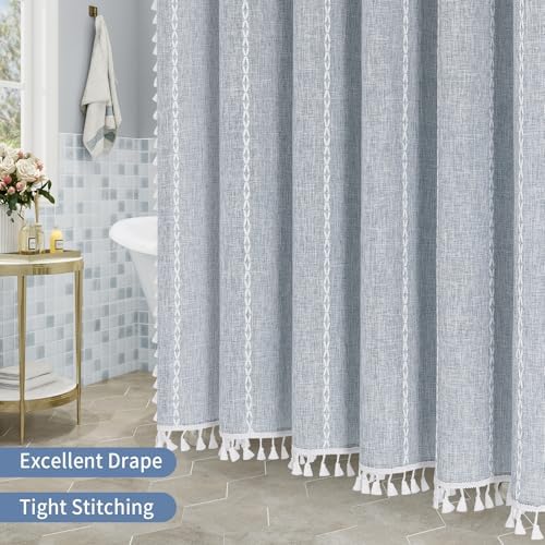 Full bathroom setup displaying the standard 72 by 72 inches MitoVilla country style decor.