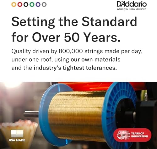 D'Addario EJ36 80/20 bronze strings showing the plain steel and wound string pairs.