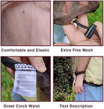 Aventik mosquito suit demonstrating drawstring waist fit