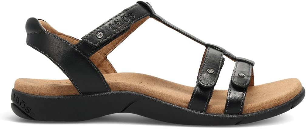 Taos Footwear Women's Trophy 2 Sandal top angle displaying adjustable hook-and-loop straps.