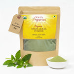 Darsa Organics Pure Stevia Powder front view of resealable bag packaging
