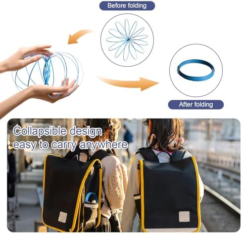 Zayin glow light blue magic flow ring packaging and product displaying its unique geometric design.