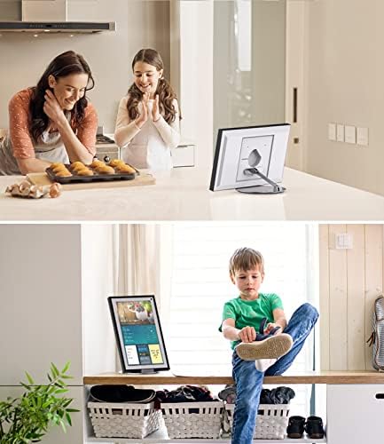 Laivli smart display accessory side view illustrating 360 degree swivel mechanical joint
