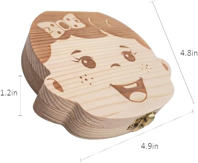 Pambo baby tooth box set including tweezers and storage bottle