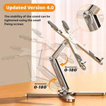 Moallia aluminum laptop riser adjusted to eye level position on a modern desk