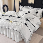 Soukechy three pieces full size bedding set laid out flat showing the cover and two pillowcases