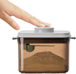 Ankou airtight formula container 1000ml dark brown front view for baby milk powder storage.