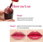 Korean makeup glossy and matte finish lip tint demonstration