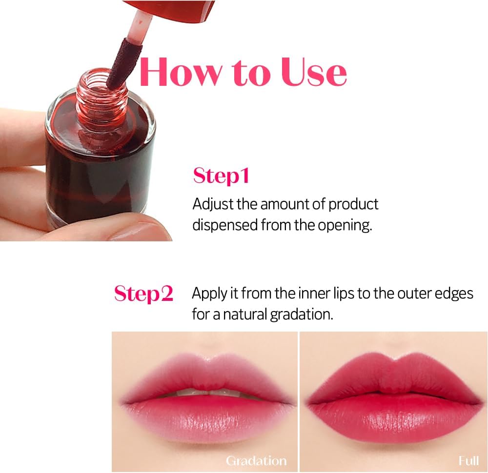 Duo set of ETUDE water tints highlighting the compact travel friendly packaging.