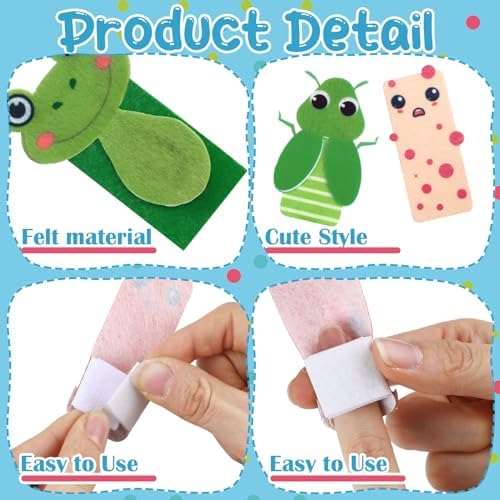 Children and adults wearing the Outus felt finger puppets during a Seder celebration.