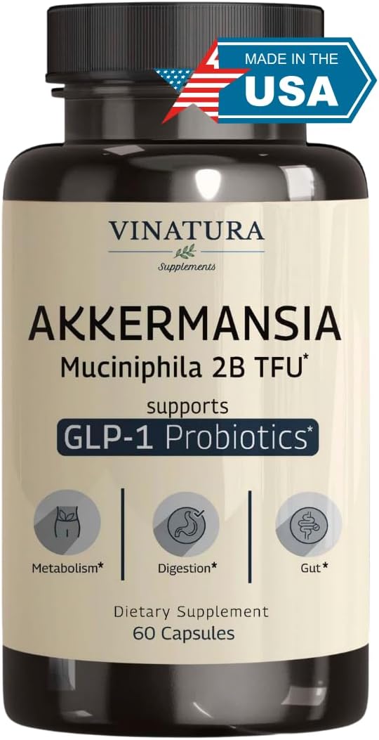 Vinatura Akkermansia Probiotic front view metabolic supplement