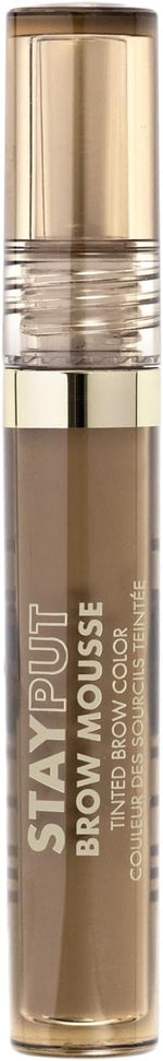 Milani high pigment brow tint mousse swatched on hand demonstrating buildable texture