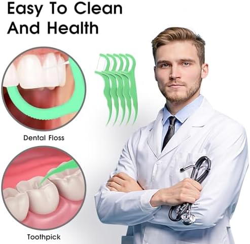 Tapered soft toothpick tip end of the oral care floss pick for cleaning tight spaces