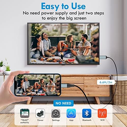 Premium iPhone to monitor screen projection cord layout.
