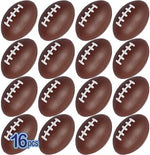 Anapoliz party favor footballs bulk collection arranged to show complete sixteen piece set contents