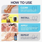 MEOLY wart remover applicator brush and liquid bottle for targeted treatment