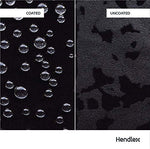 Close up view of car soft top fabric protected with Hendlex nanotechnology stain resistant shield.