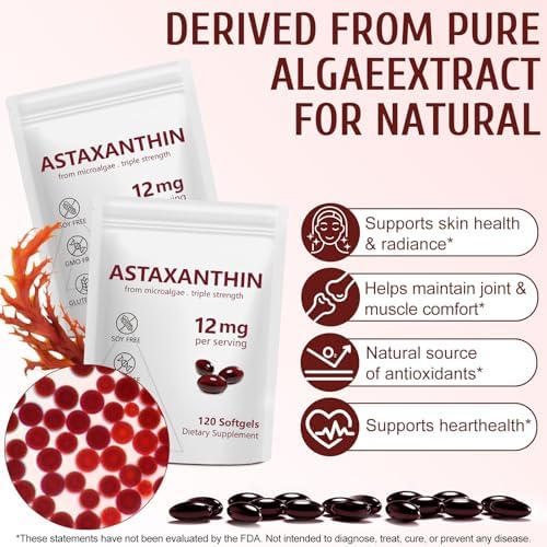 Vortexonix Astaxanthin twelve milligrams dietary supplement for internal circulation support