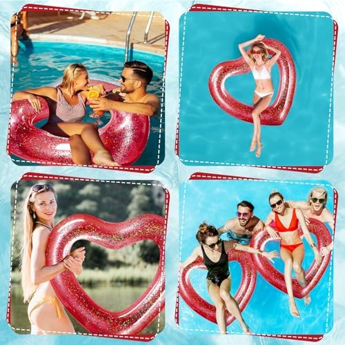 Sumind heart shaped bachelorette pool party floaties set