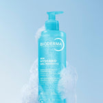 Bioderma Hydrabio Foaming Gel bottle showing 3-in-1 benefits