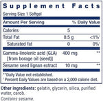 Life Extension Mega GLA 30 softgels container showing expiration date and authenticity seal