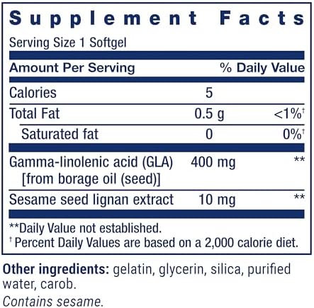 Life Extension Mega GLA 30 softgels container showing expiration date and authenticity seal