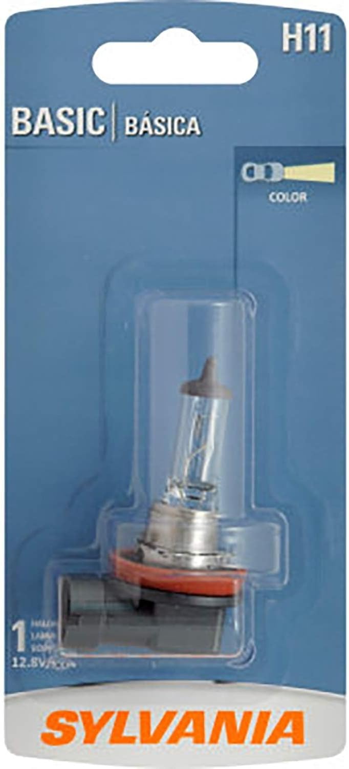 Sylvania H11 Basic Halogen Headlight Bulb front view of packaging