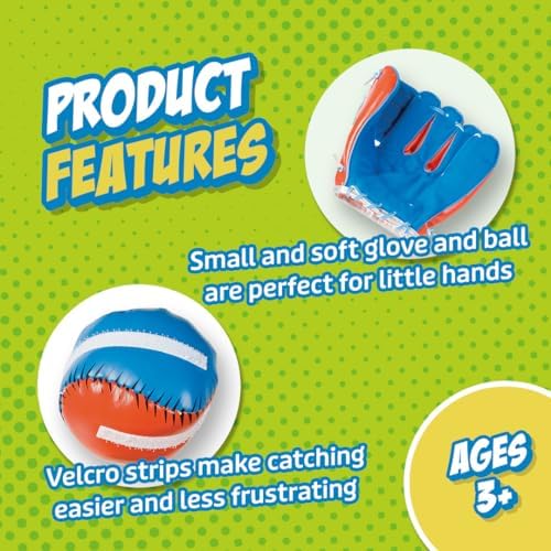 Detailed view of child size baseball glove for beginners