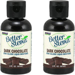 Front view of Now Foods Dark Chocolate BetterStevia liquid bottle.