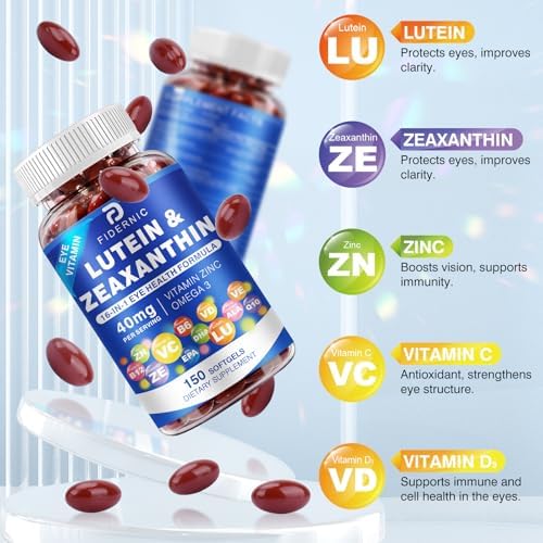 Back of Fidernic eye health supplement bottle showing nutritional facts