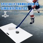 Deekin hockey stickhandling and passing aid being utilized for off-ice sports training