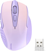 TECKNET Wireless Mouse, 2.4G Ergonomic Computer Mouse, 2600 DPI, Grey | Ergonomic Design with Side Grips, Adjustable DPI, 2-Year Battery, Compact Size, USB-A Plug & Play, Wide OS Compatibility - Image 12
