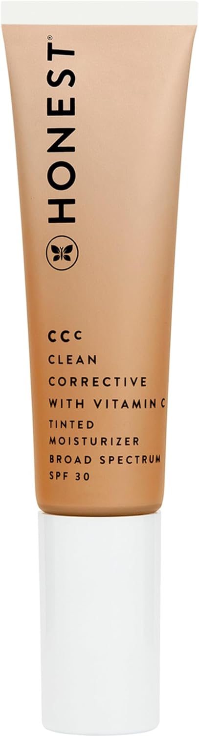 Honest Beauty CCC Clean Corrective with Vitamin C Tinted Moisturizer | Mineral SPF 30 | Vegan + Cruelty Free | Terra Light, 1 fl oz - Image 1