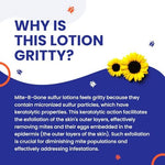 Anti inflammatory tea tree and volcanic sulfur skin lotion for family safe itch relief