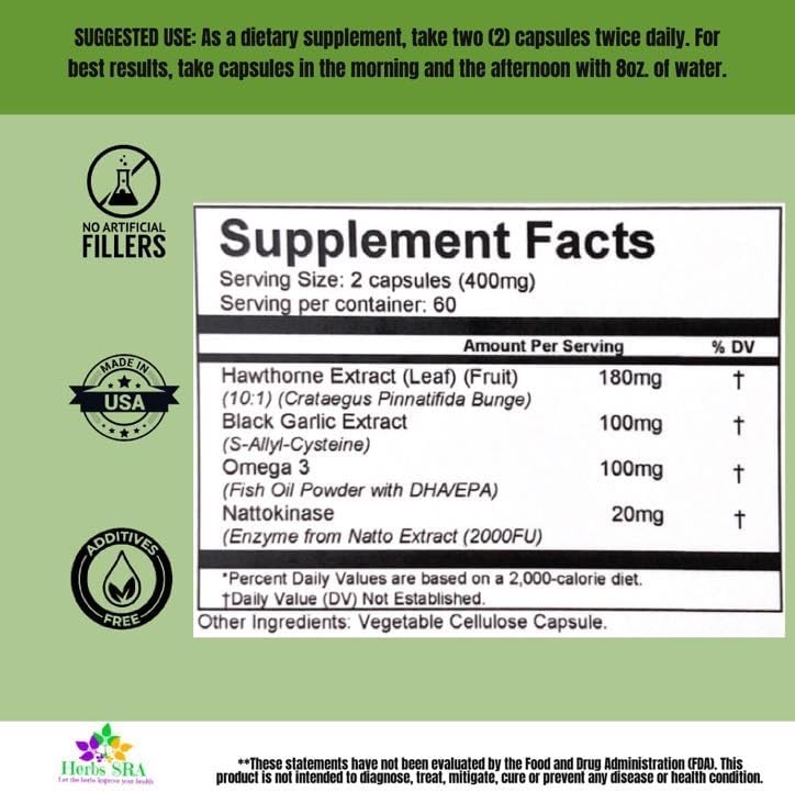Herbs SRA CARDIOCLEAN 120 vegetarian capsules packaging detail