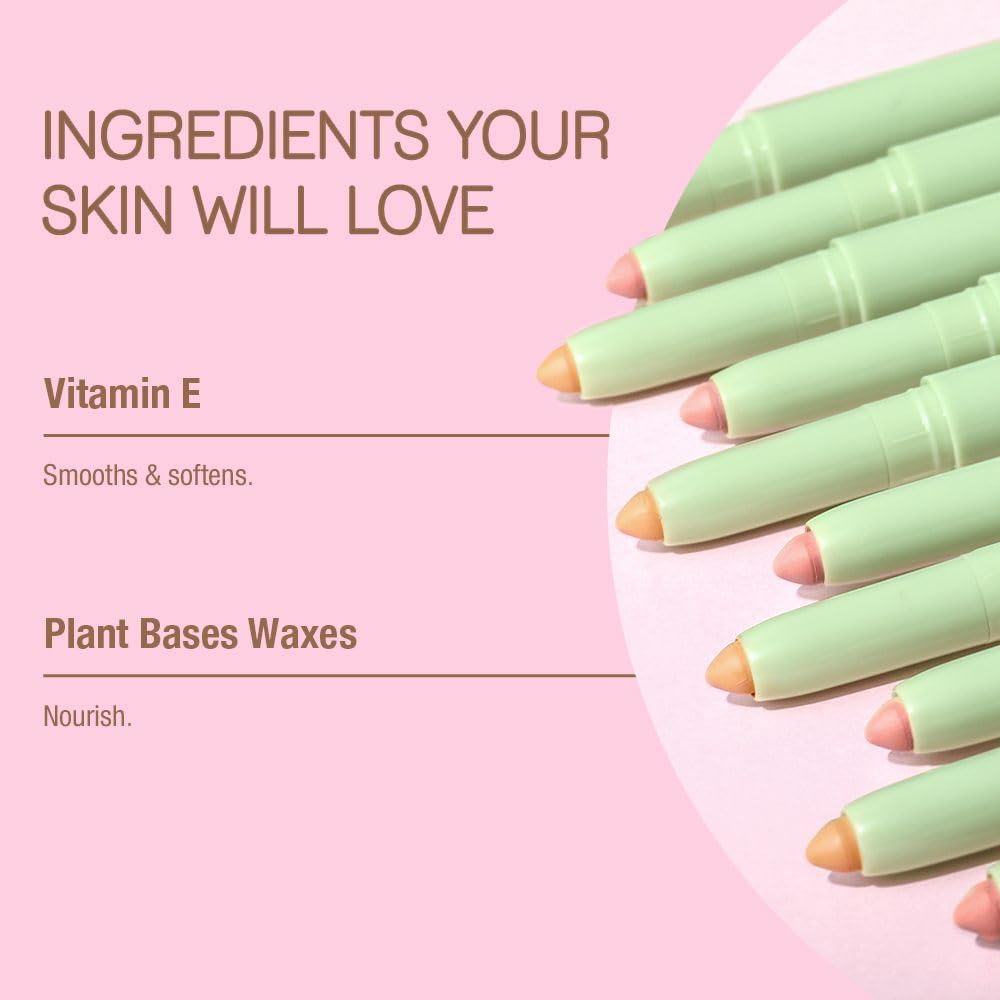Pixi peach color corrector crayon texture close up showing creamy formula