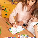 Six by four inches children birthday party invitation cards with vibrant balloon and cake printing.