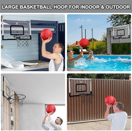 Foldable rim feature of Hyes indoor basketball hoop for storage