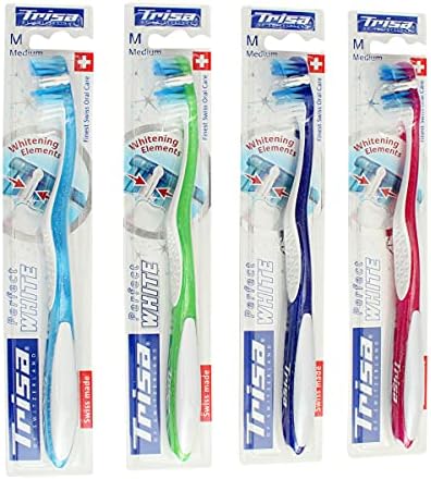 Trisa Perfect White Medium Toothbrush (Assorted Color) - Image 7