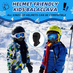 ICOCOPRO kids windproof balaclava adjusted as an open face neck warmer gaiter style.