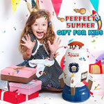 Authentic space themed children sprinkler packaging with product details