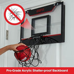 ESPN mini basketball hoop mounted on a bedroom door