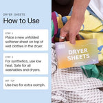 DedCool vegan fabric softener sheets box side details