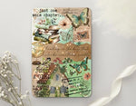 Appalachian Artisans green vintage aesthetic e-reader clear back cover insert showing gloss vinyl finish