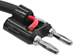 Seismic Audio audio cable dual banana plug detail