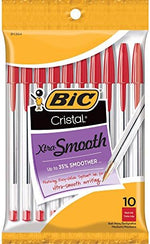Close-up of red ink 1.0 millimeter medium point tip