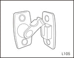 QCAA brass door latch buckle mounting hardware included
