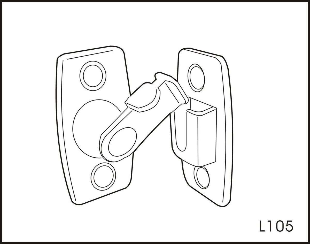 QCAA brass door latch buckle mounting hardware included